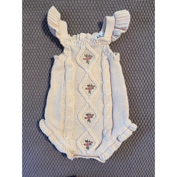 Nicole Miller Baby Girl Pink Sweater Outfit 0/3 Months - Picture 1 of 3